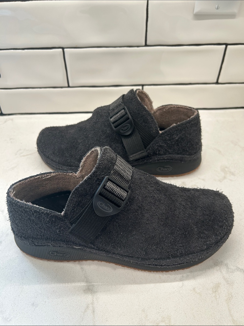 Chaco Paonia Clog Women’s Size 9 Charcoal Suede Wool - Picture 14 of 16